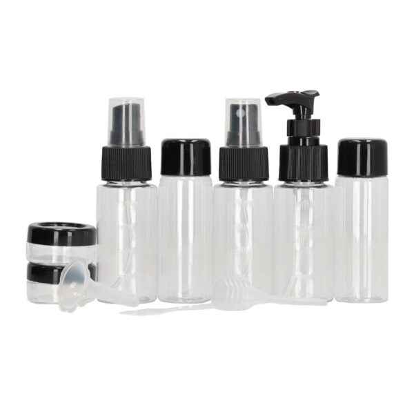 REISFLESJES SET MET ETUI BLACK