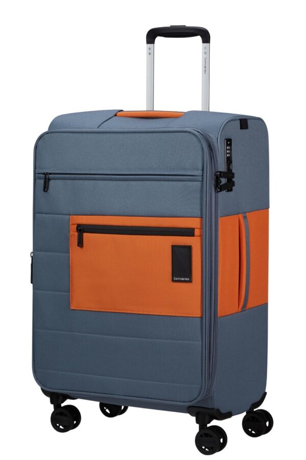 SAMSONITE VAYCAY SPINNER 66 EX BLUEBERRY BLUE ORANGE